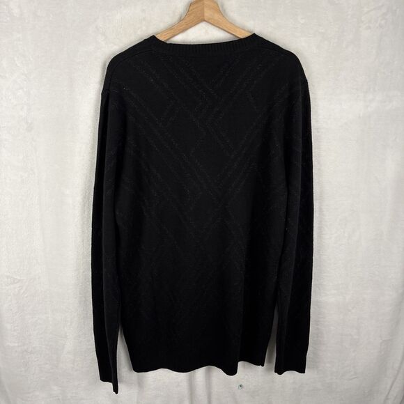 Shaquille O’Neal XLG Lurex Black Round Neck Sweater Size Large Tall NWT - Picture 4 of 5